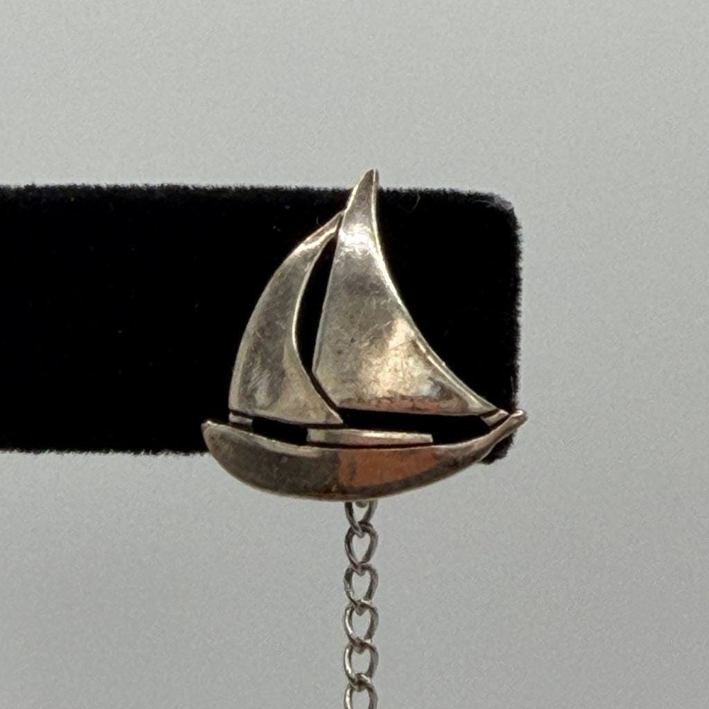 James Avery Sterling Silver Sailboat Tie Tack Pin Retired - Picture 2 of 9